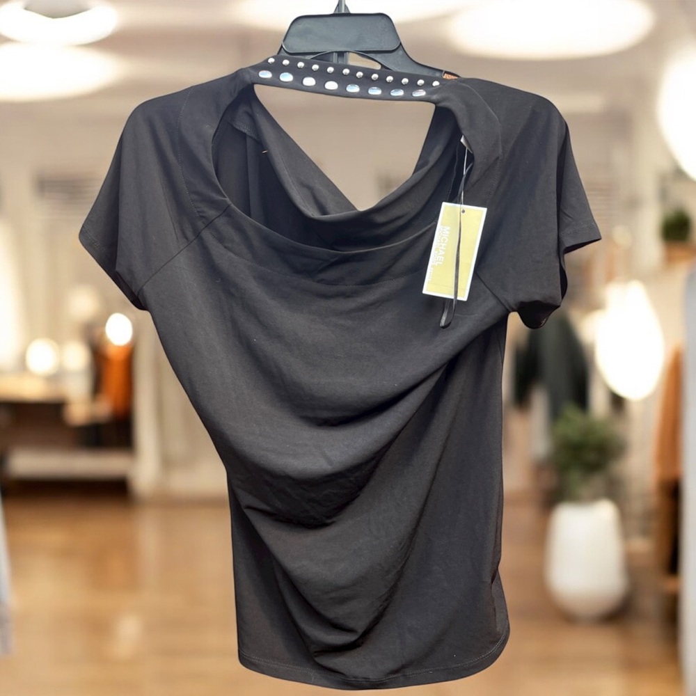 MICHAEL Michael Kors Black Blouse Retro Vintage Deadstock New NWT